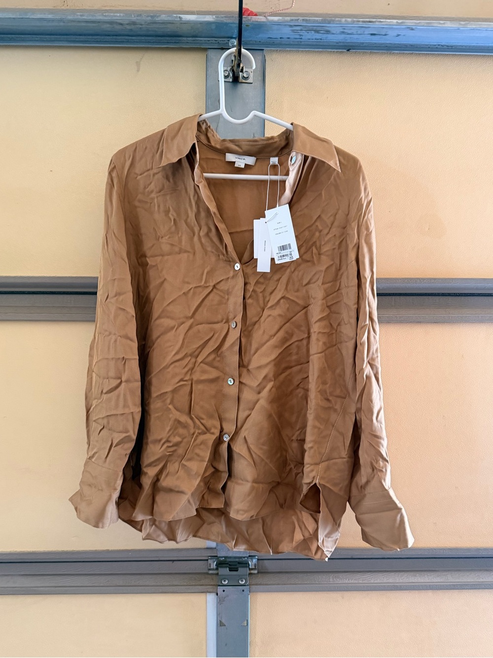 Casual Button-Down Shirt - Tan